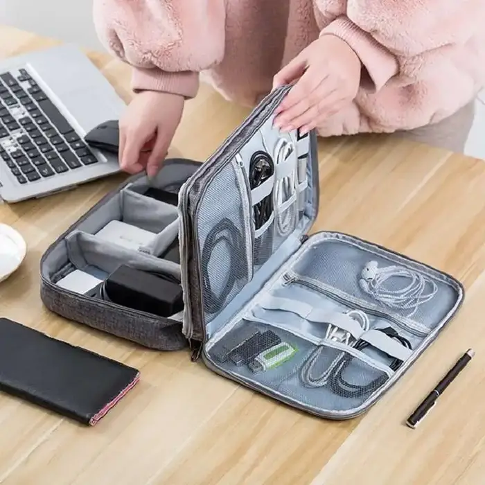 Sac de rangement roulant à fermeture éclair – Durable