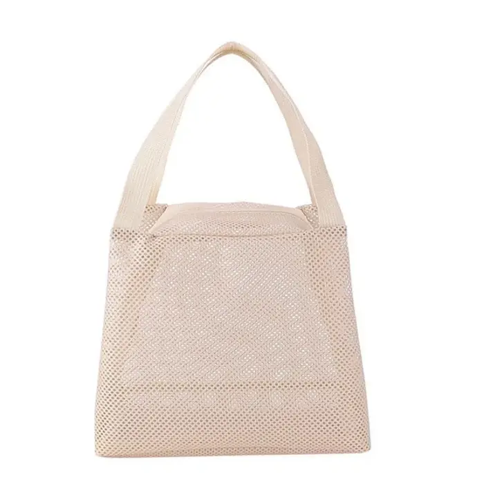 Sac de plage décontracté en maille avec poignée