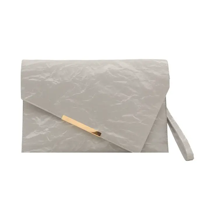 Mode pochette pour femmes en cuir PU souple couleur unie Evelope sac bracelet sacs femme petits