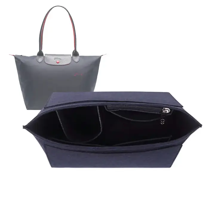 Sac d'insertion en feutre pour sac à main Longchamp, sac de doublure, sac de maquillage en feutre po