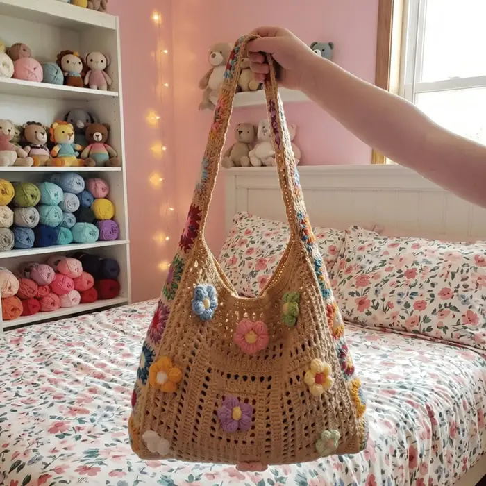 Sacs en crochet bohème pour femmes