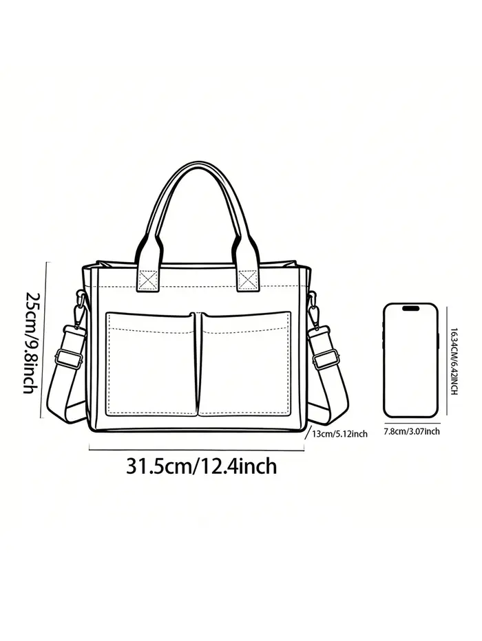 Sac fourre-tout en velours côtelé avec imprimé Tour Eiffel de Paris