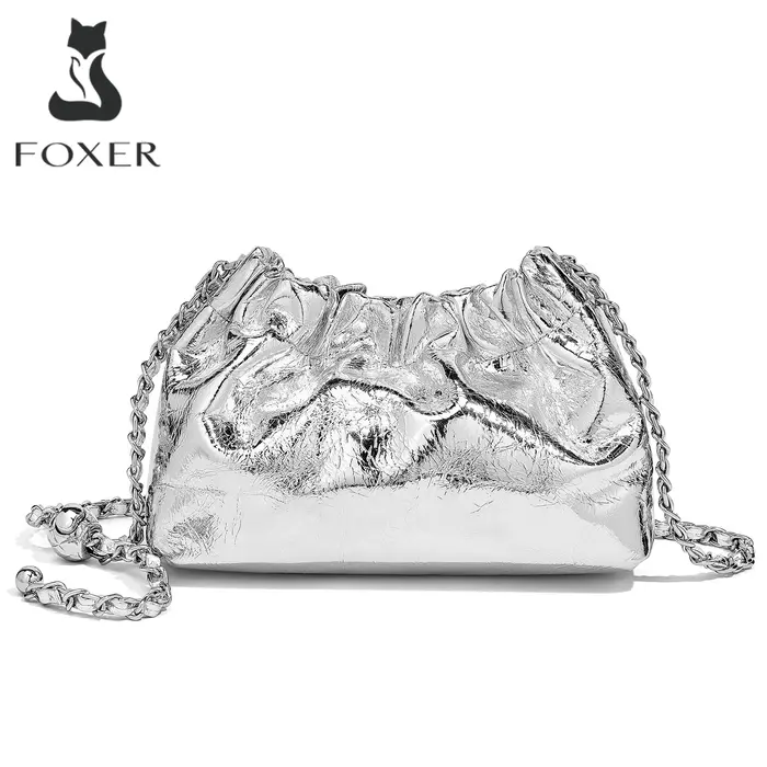 FOXER en cuir véritable femmes petit sac à bandoulière dame mode Mini sac à main bandoulière sac à m