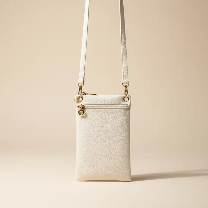 Sac à bandoulière pour femme en texture litchi