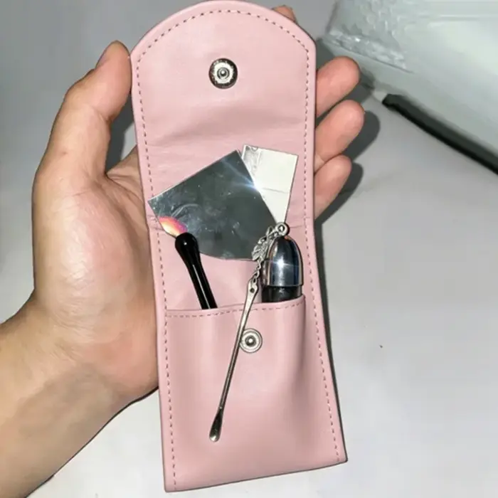 Pochette de luxe violette en cuir PU