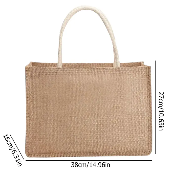 Sac de courses fourre-tout en toile de Jute