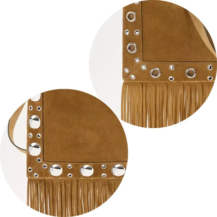 Sacs à bandoulière en faux daim bohème vintage pour femmes