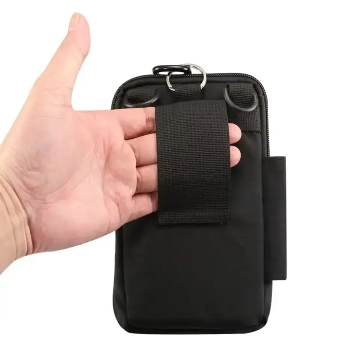 Ceinture de taille pochette pour téléphone extérieur bandoulière trois couches support