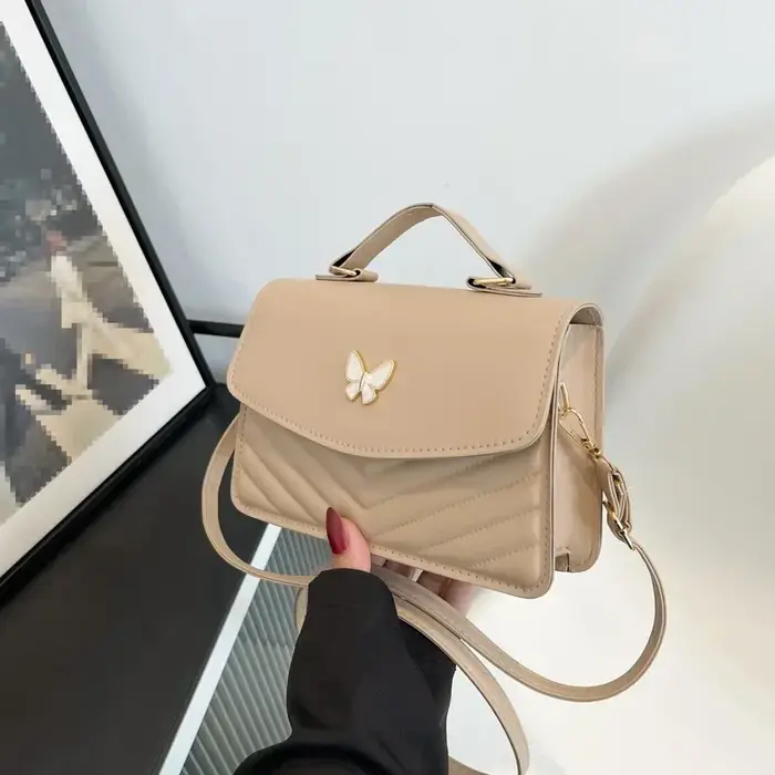 PU polyvalent et à la mode Portable petit sac carré unique épaule sac à bandoulière luxe sac à main