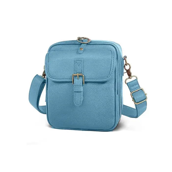 Sac messager en cuir pour femmes, grande capacité, avec sangle réglable et amovible, sac à bandouliè