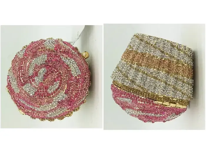 Boutique De FGG femmes Mini Cupcake strass pochette sac à main cristal