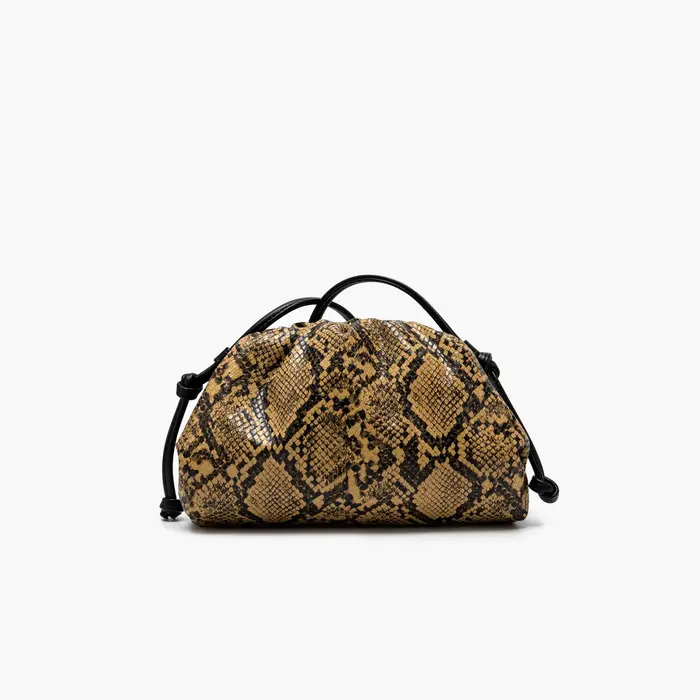 Sacs à main en forme de serpent plissé pour femmes Pochette Sac à main Cloud Clutch Motif serpent Sa