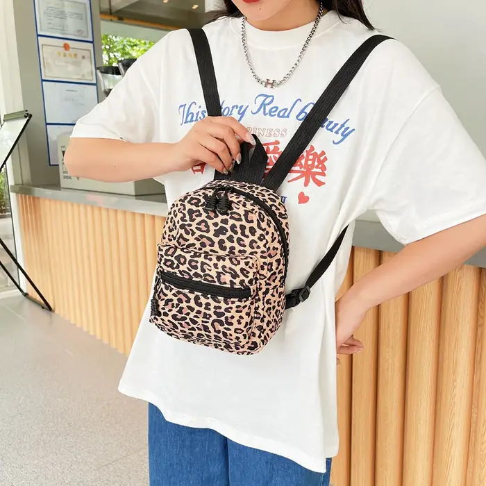 Sac à dos en nylon à motif Animal mignon pour femmes