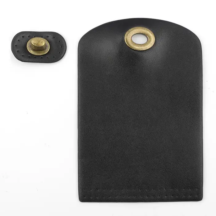 Couverture de rabat de sac rectangulaire en cuir PU, couverture de sacs cousue sur fermeture d'ongle