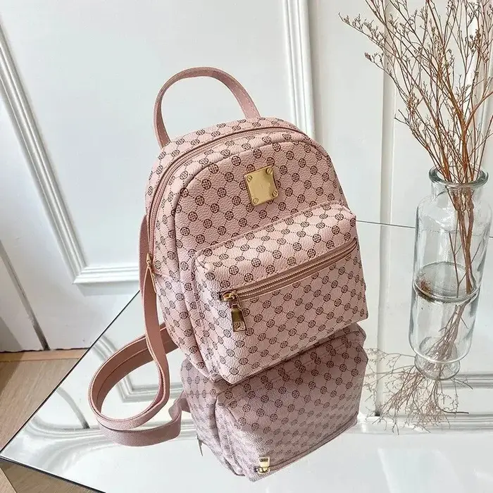 Sac à dos classique en matière florale pour femmes, sac à dos d'étudiant à la mode pour femmes, sac 