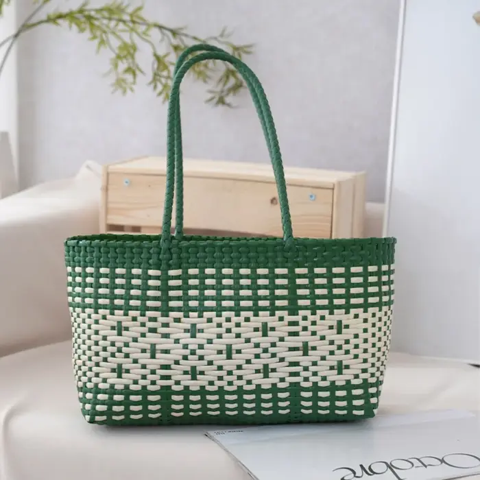 Sac de courses vintage en forme de panier à légumes