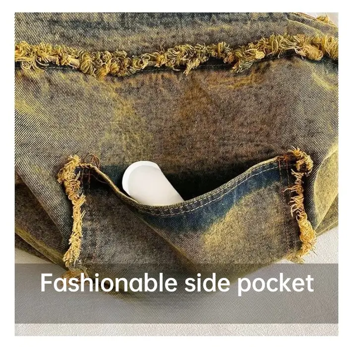 Sac fourre-tout en jean délavé