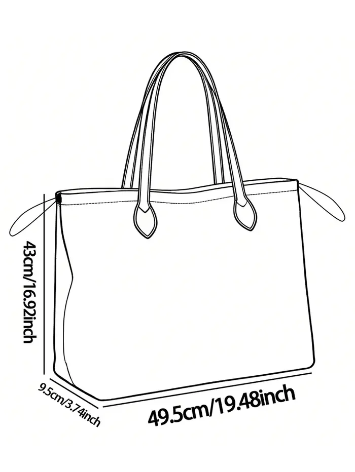 Sac fourre-tout en toile à imprimé étoile de mer