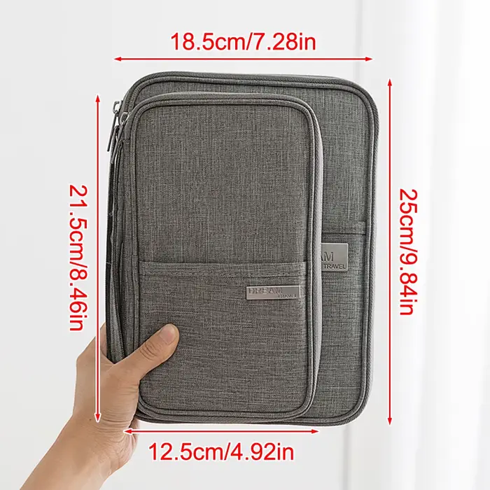 Organisateur de documents de voyage-porte-passeport étanche avec blocage RFID