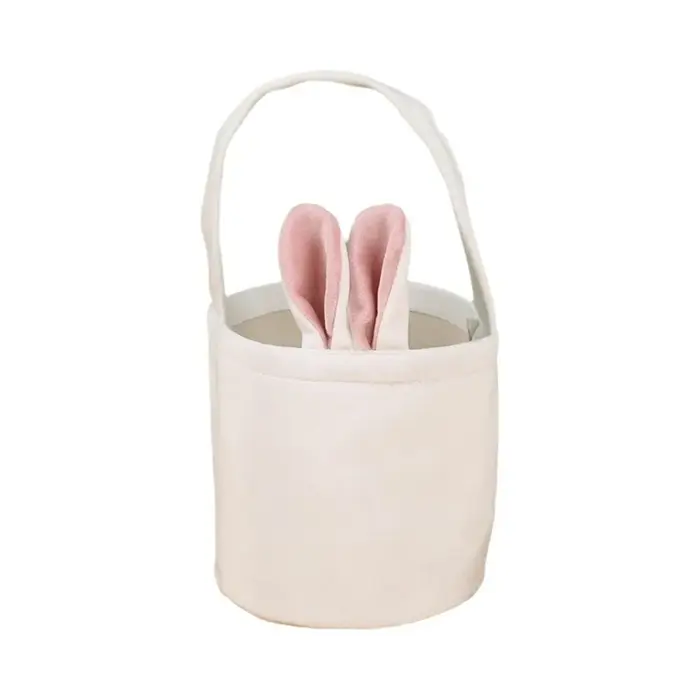 Sac fourre-tout simple en tissu avec oreilles de lapin de Pâques
