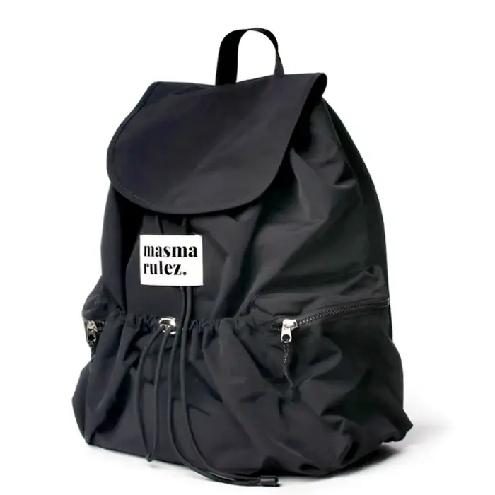Sac à dos coréen à cordon de serrage avec plusieurs poches, sac d'école imperméable, sac à dos polyv