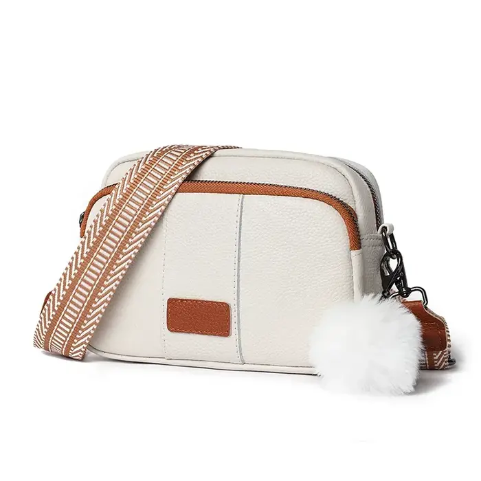 100% Sac de messager en cuir véritable femmes mode Style femme Sac à main avec large bandoulière de luxe ampoule de