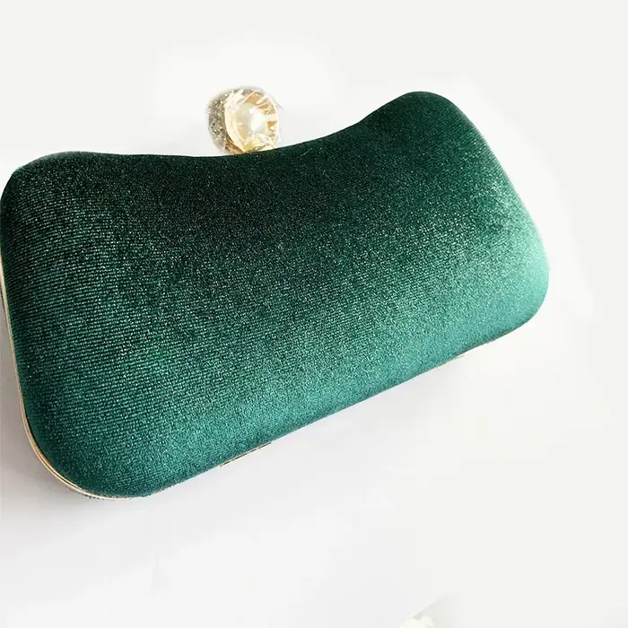 Design de luxe femmes sacs de soirée vert pochette sac à main épaule deux chaînes fête de mariage femme