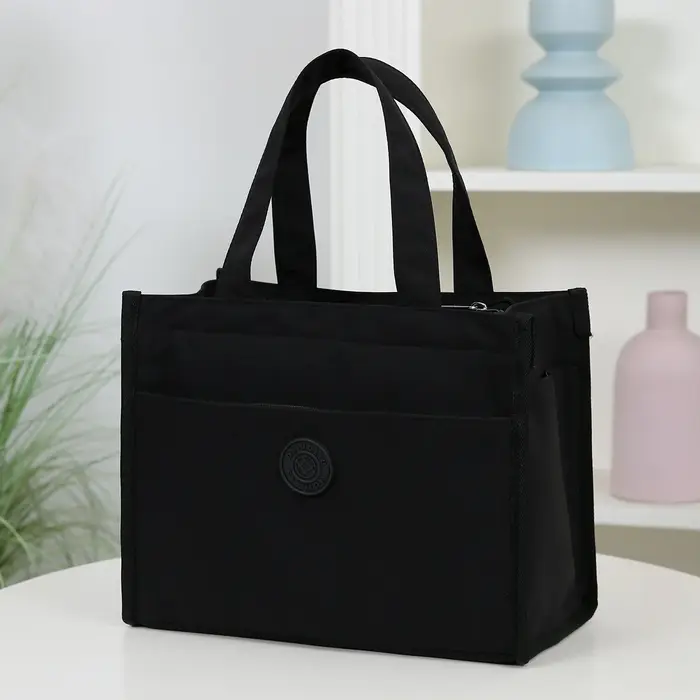 DLIU, nouveau style, couleur unie, grande capacité, sac fourre-tout, sac à lunch, sac de rangement p