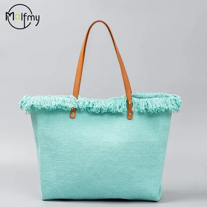 Sac à main en toile à pampilles pour femmes