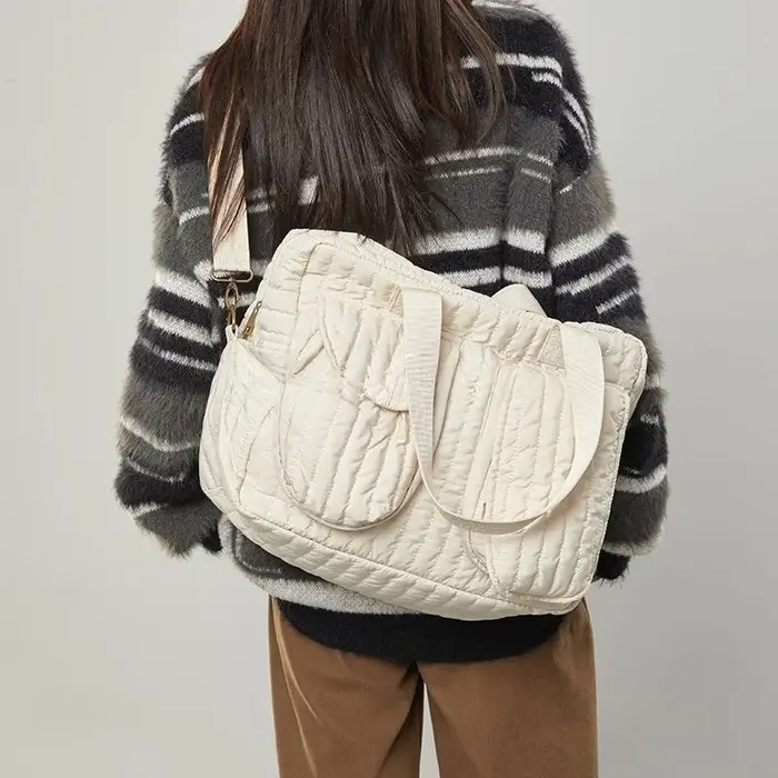 Sac à couches matelassé en coton pour bébé