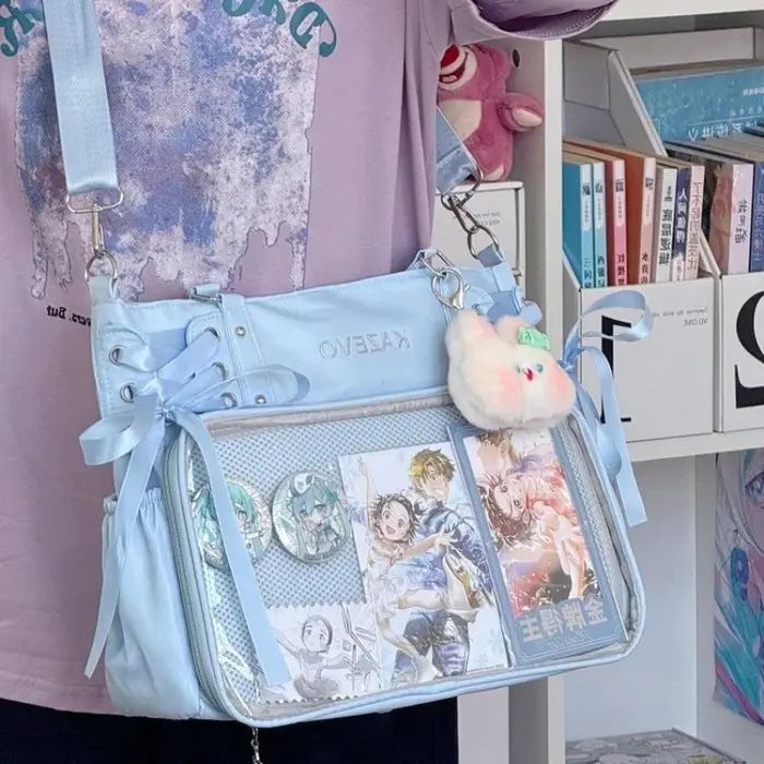 Sac à bandoulière de Style collégial avec ruban