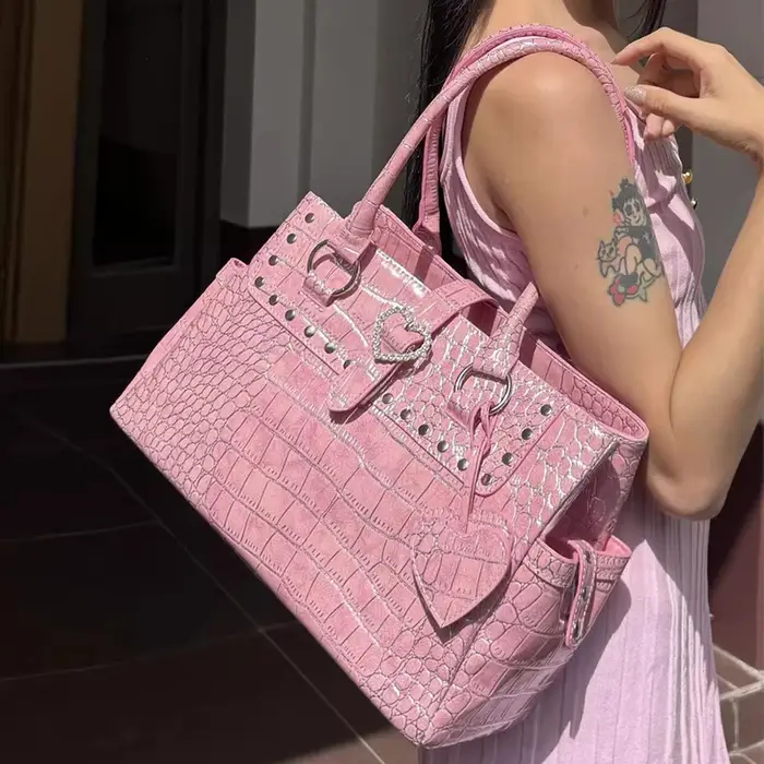 Sac à main de luxe imprimé Crocodile pour femmes