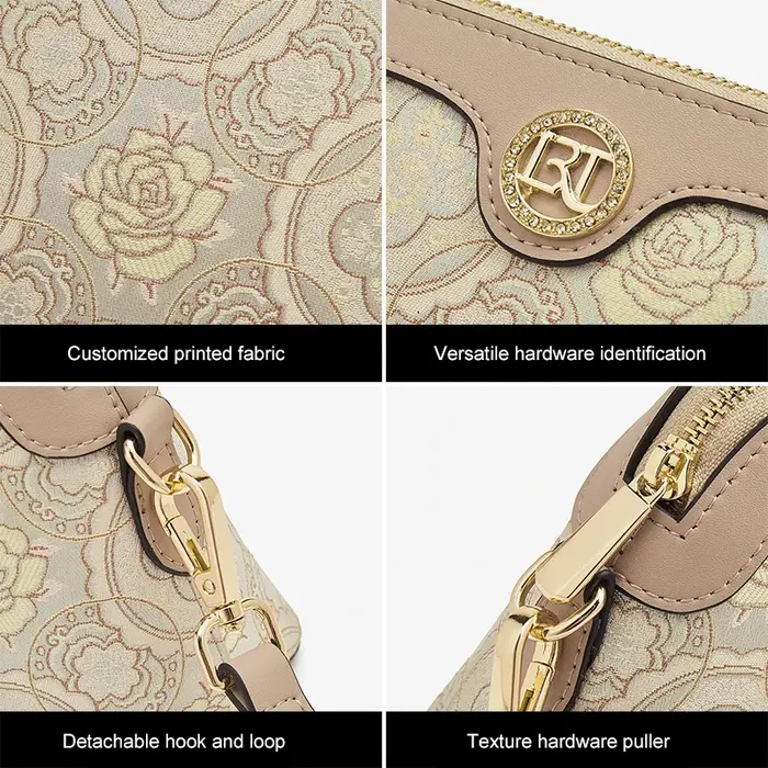 Sac à bandoulière brodé de style chinois FOXER pour femme, nouvelle collection 2026, grand sac à mai