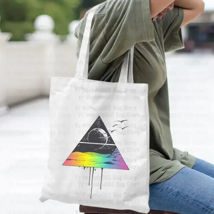 Fourre-tout en toile avec nom et logo personnalisés pour jeunes femmes