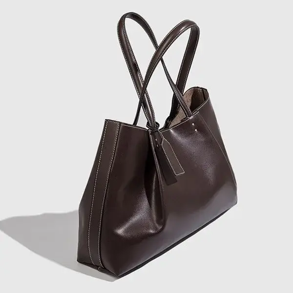 Z Home transfrontalier grande capacité en cuir souple sac fourre-tout à bandoulière unique femmes sac à main de banlieue élégant à la mode Match quotidien