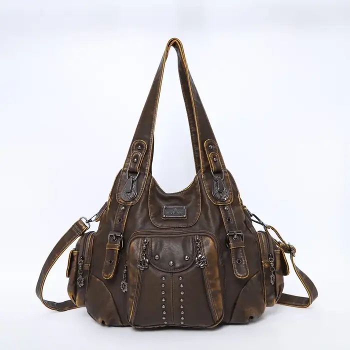 Sac polyvalent pour femmes, sacs à main vintage, sacs à bandoulière tendance en PU, sacoche féminine