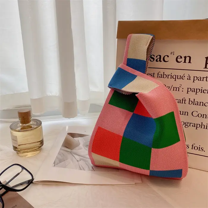 Sac à main en tricot fait à la main pour femme