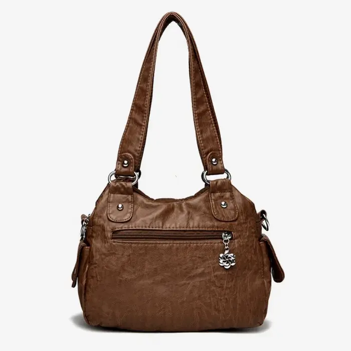 Sac à main rétro en cuir de grande capacité pour femmes