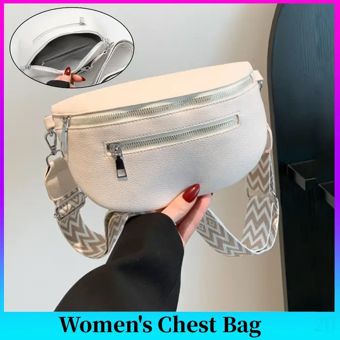 Sac banane multi-poches pour femme en cuir PU