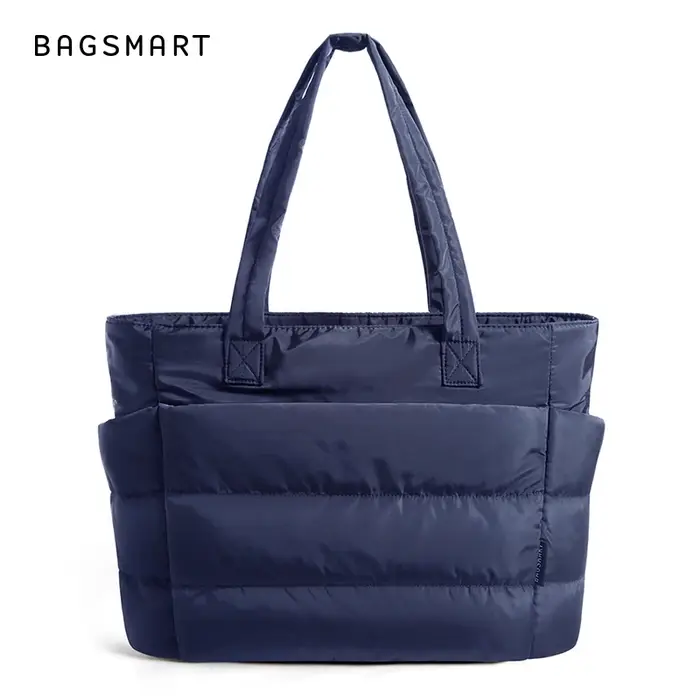 BAGSMART sac femme couleur unie sac fourre-tout trajet collège rembourré sac à bandoulière loisirs Simple