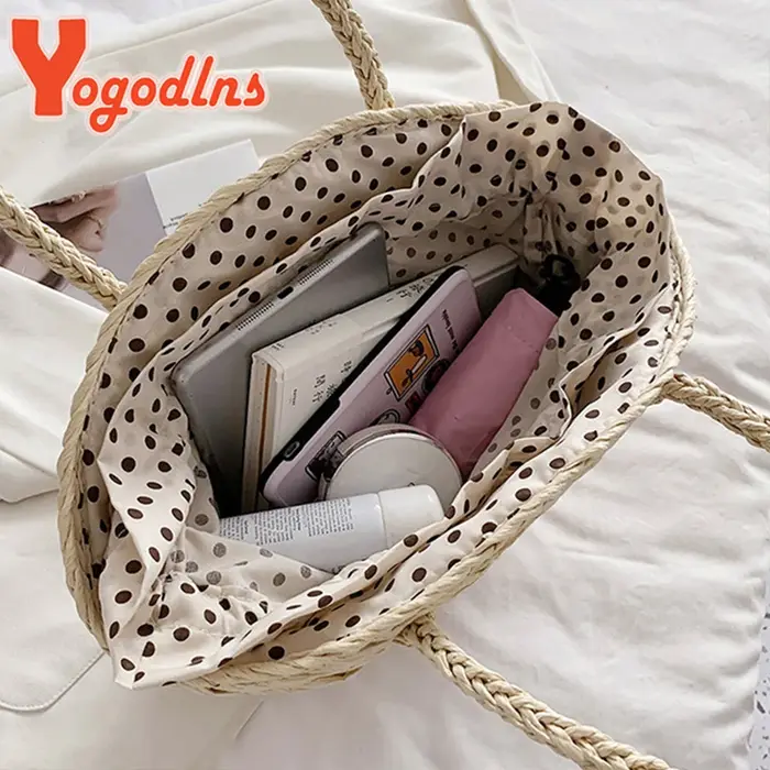 Sac à main tissé en rotin pour femmes