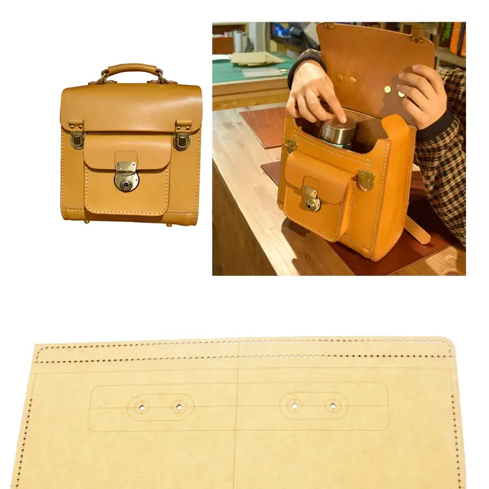 Sac à dos en papier Kraft pour femmes, pochoir ajouré, modèle de couture, Version anglaise, artisana