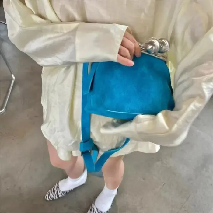 JIAERDI coréen rétro bleu ciel sac à bandoulière femmes petite capacité Mini sacs