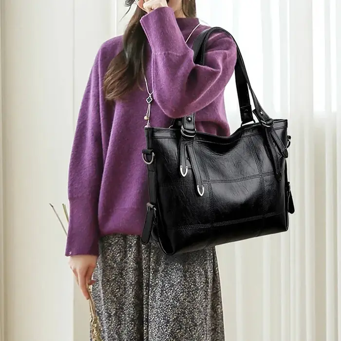 Sac à bandoulière en cuir PU d'hiver