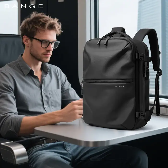 BANGE Hot nouveau sac de cabine antivol séparation humide et sèche sac à dos de voyage pour hommes femmes bagages à main 15.6 pouces sacs à dos d'ordinateur portable