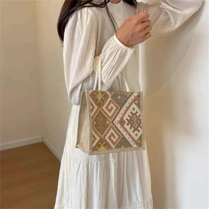 Sac à Main en Lin pour Femme