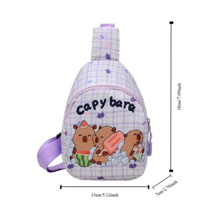 Sac à bandoulière Capybara mignon en Nylon