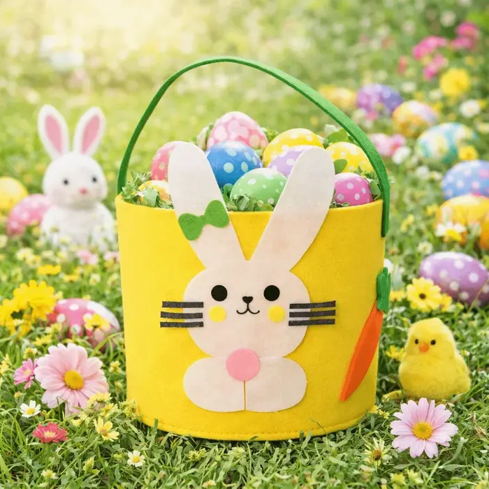 Sac à main en feutre, panier de Pâques