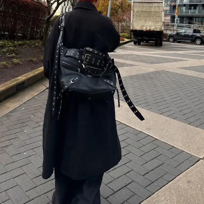 Sac à Main Vintage à Rivets pour Femme