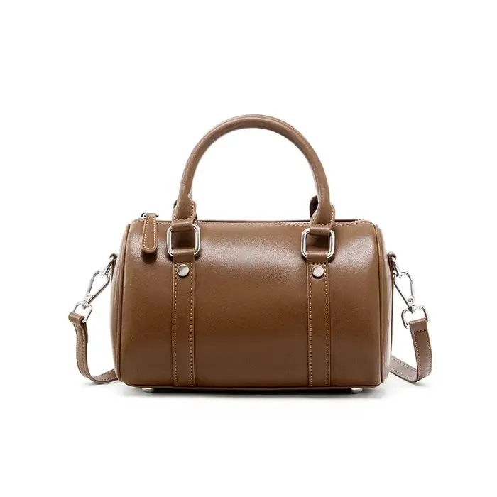Sac fourre-tout en cuir de vachette pleine fleur pour femme, sac à bandoulière en cuir véritable gra